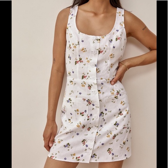 Reformation Jill Linen Dress Size 4 NWT! - Picture 1 of 5